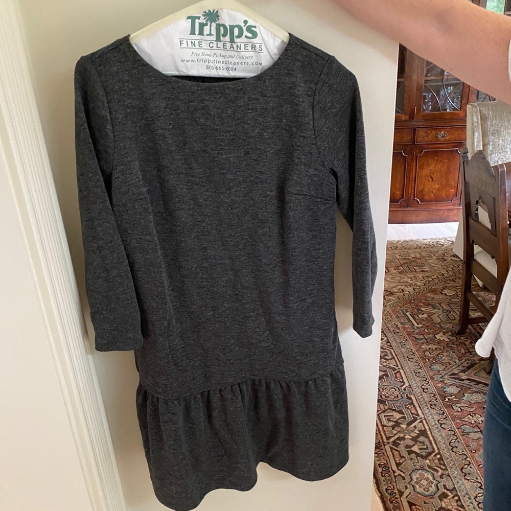 Loft Grey Knit Drop Waist Dress